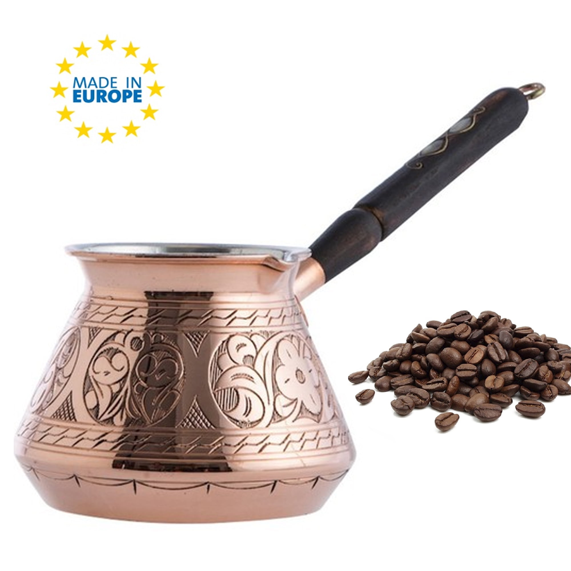 Turkish Arabic Coffee Pot, Hammered Copper Coffee Cezve, Turkish Coffee Pot  Ibrk,, Butter - Chocolate Melting Pot, Stovetop Coffee Maker, Briki Greek  Coffee Pot, 8 oz. 