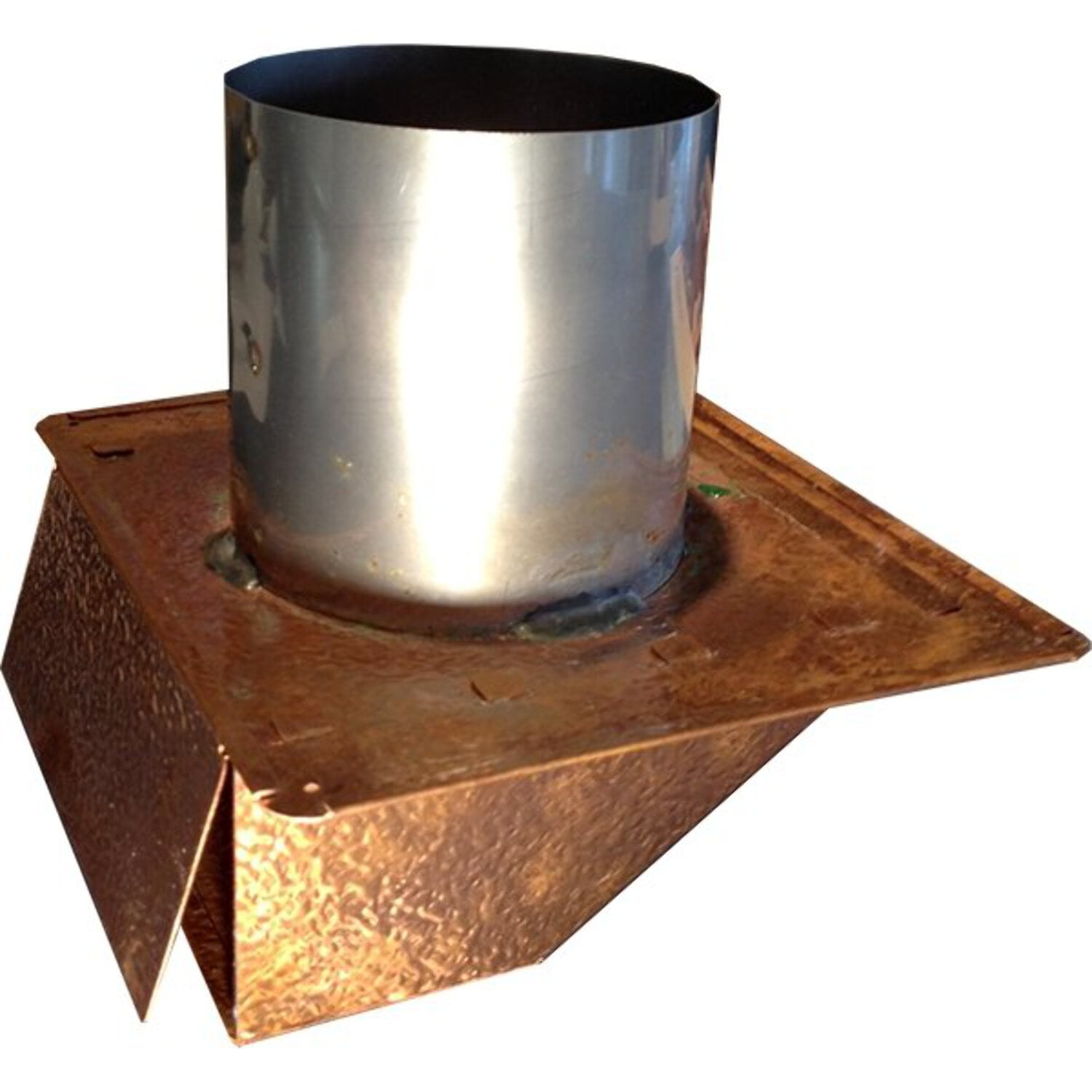 Hammered Copper Under Eave & Soffit Dryer Vent - Exhaust Vent Duct Size: 8", Flapper - Screen: Flapper