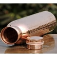 thumbnail image 1 of Hammered Copper Water Bottle - 1000 ml, Handmade Vessel for Health Benefits, 100% Pure Copper, 1 of 3