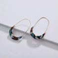 thumbnail image 1 of Hammered Crescent Moon Hoops Resin Tortoise Shell Hoop Earrings Jewelry, 1 of 9