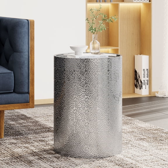 Hammered Finish, Iron Construction, Convenient Table Lip - Upgrade Your Furniture Style
