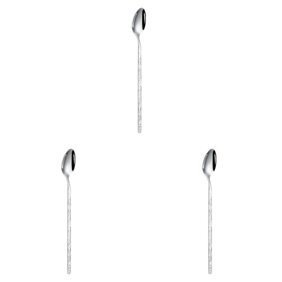 Hammered Ice Tea Spoons Long Handle Coffee Spoons Ice Spoons Stainless Steel Stirring Spoons Tea Spoons