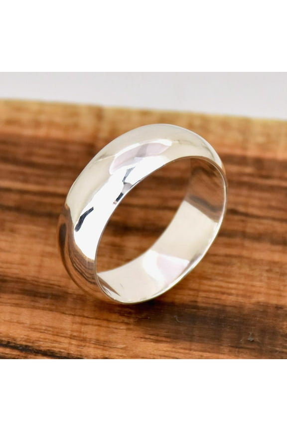 Hammered Silver Ring , 925 Sterling Silver Ring, Men's Wedding Band Ring , Hammered Sterling Silver Handmade Wedding Jewelry Gift For Her