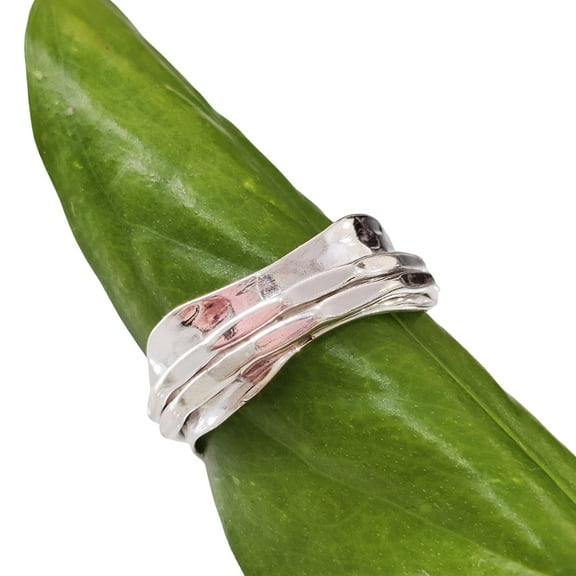 Hammered Silver Spinner Band, Meditation Ring, 925 Sterling Silver Ring, Spinning Ring, Plain Ring, Fidget Ring, Handmade Jewelry, Christmas Oxidized, Womans Band Ring, Anxiety Ring, Mans Band Gifts