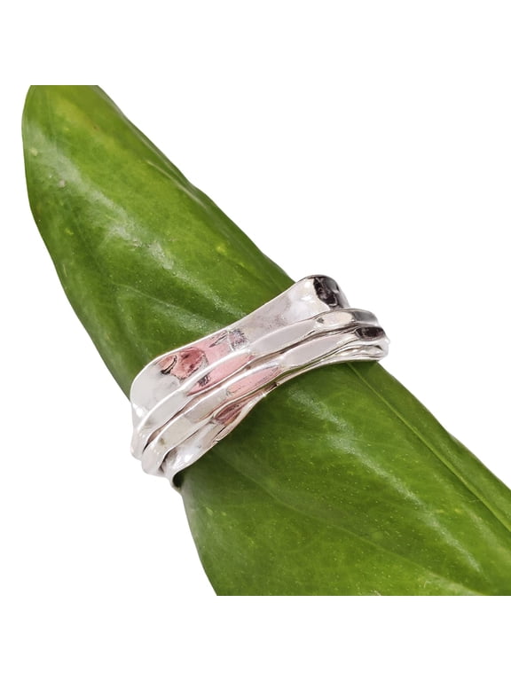 Hammered Silver Spinner Band, Meditation Ring, 925 Sterling Silver Ring, Spinning Ring, Plain Ring, Fidget Ring, Handmade Jewelry, Christmas Oxidized, Womans Band Ring, Anxiety Ring, Mans Band Gifts