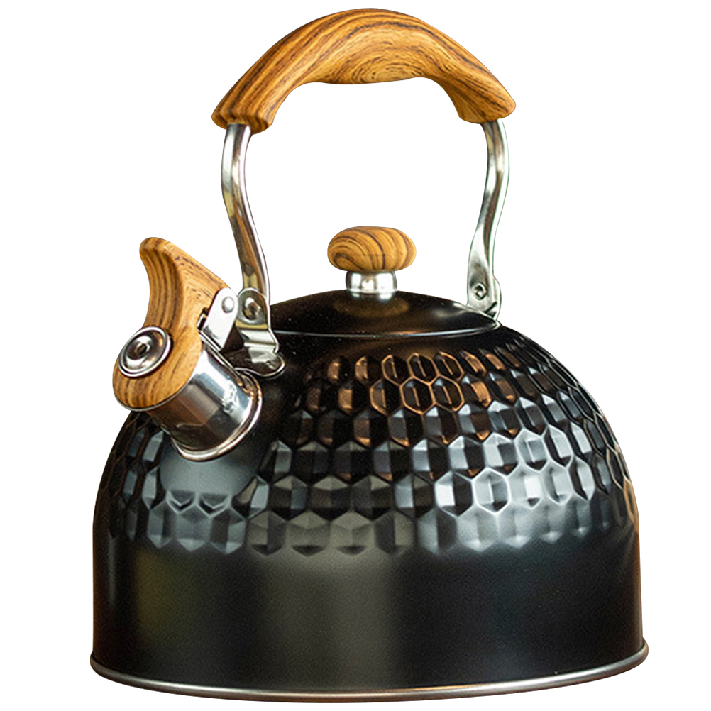 Hammered Stainless Steel Chime Kettle Tea and Coffee Pot 2.5l Stove Top