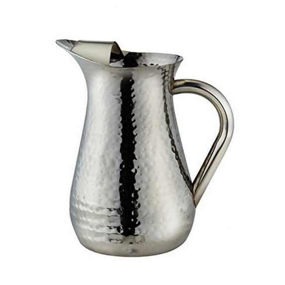 Hammered Stainless Steel Pitcher, 48 Ounce.
