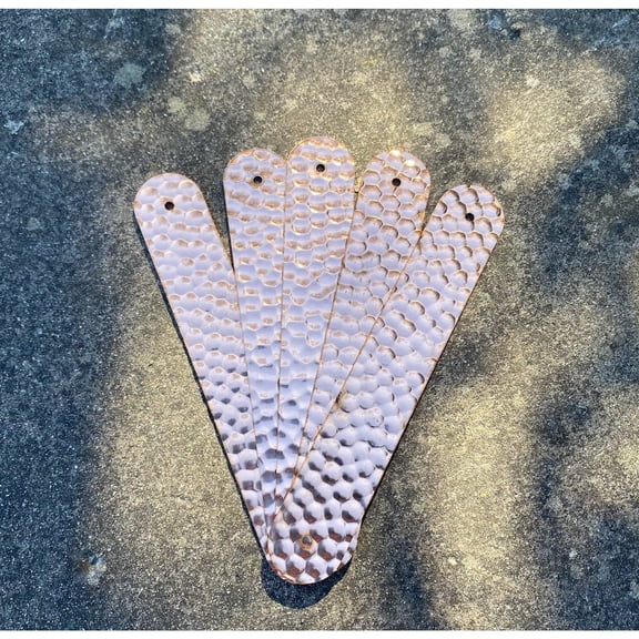 Hammered/ Textured Copper Bracelet Cuff Blanks 6"x1" (3/pack)