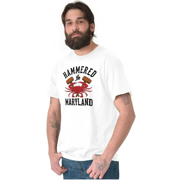 Hammered in Maryland Funny MD Party Men's Graphic T Shirt Tees Brisco Brands M