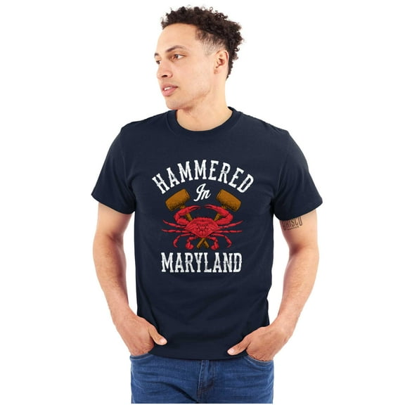 Hammered in Maryland Funny MD Party Unisex Plus Size Graphic Tee Brisco Brands 2X