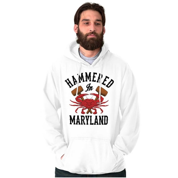 Hammered in Maryland Funny MD Party Unisex Plus Fleece Graphic Hoodie Brisco Brands 2X