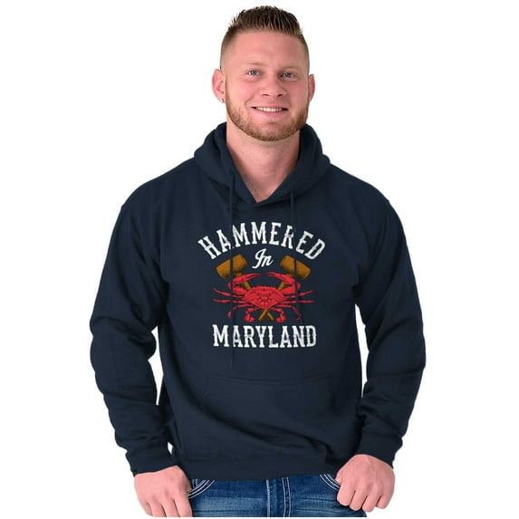 Hammered in Maryland Funny MD Party Unisex Plus Fleece Graphic Hoodie Brisco Brands 2X