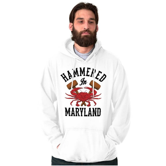 Hammered in Maryland Funny MD Party Unisex Plus Fleece Graphic Hoodie Brisco Brands 5X