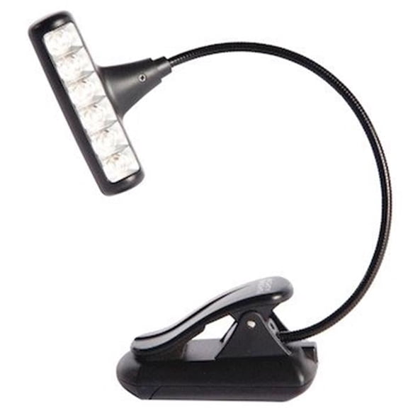 Hammerhead Music Stand Light - Black - Compact Design - 6 LEDs