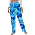 thumbnail image 1 of Hammerhead Shark Among The Blue Flowers Winter Female Pants Flannel High Waist Women Pants Lady Warm Straight Leg Plush Trousers, 1 of 7