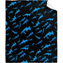 Hammerhead Shark Blanket Throws Gift for Boys Girls， Decor Plush Soft Lightweight Flannel Fleece Blankets for Bed Couch Chair 40x30In Toddler
