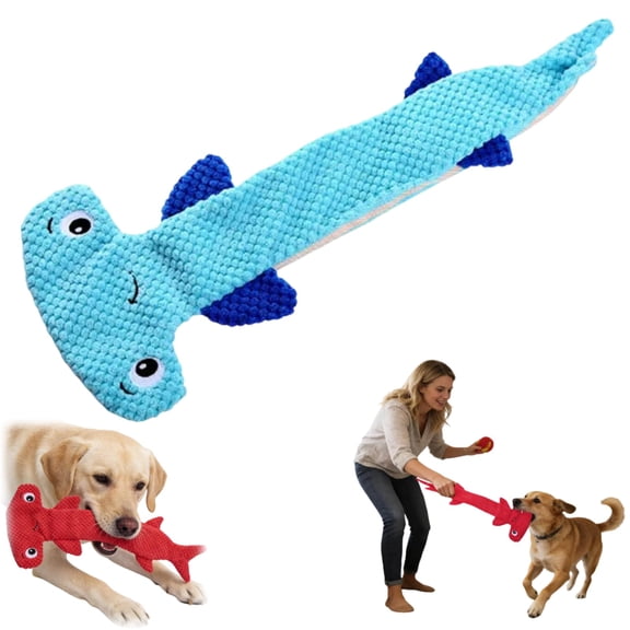 Hammerhead Shark Dog Toy, Chew Toy for Aggressive Chewers, Teeth Cleaning Pet Toy for Large Breed Small Dogs
