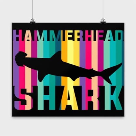 Hammerhead Shark Wall Art - Ocean Lovers - 13x13 Poster Print - Marine Biology