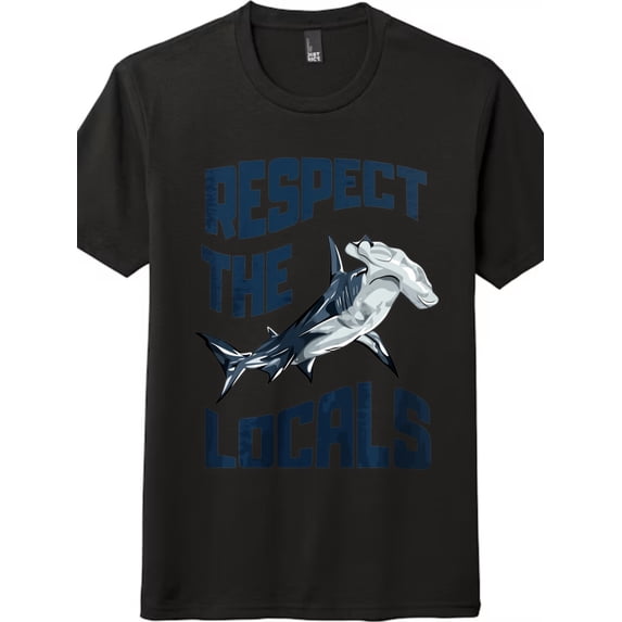 Respek Simbool Hammerhead Shark Respect The Locals Surf Beach Ocean Wildlife Unisex ...