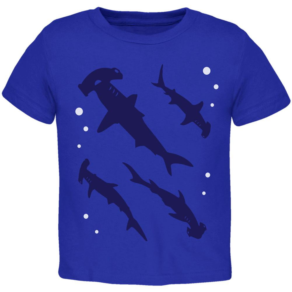 Hammerhead Shark Sharks School Toddler T Shirt Royal 3T