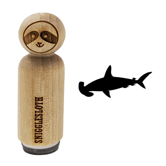 Hammerhead Shark Solid Rubber Stamp for Scrapbooking Crafting Stamping - Medium 1 Inch