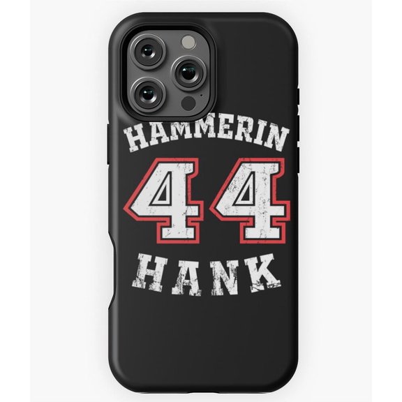 Hammerin' Hank Aaron Baseball Phone Case for iPhone 16 15 14 13 12 11 Pro Max