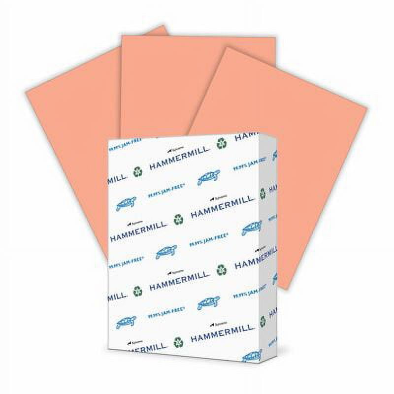 Hammermill1PK Colors Print Paper, 20 Lb Bond Weight, 8.5 X 11, Salmon, 500/Ream Walmart