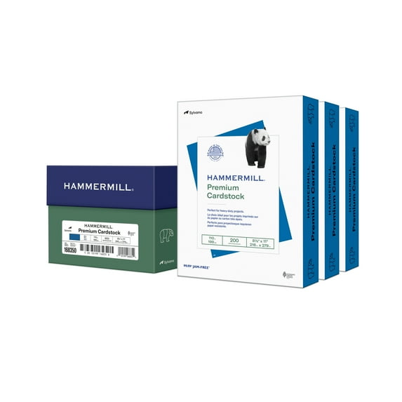 Hammermill Colored Cardstock, 110 lb. Blue, 8.5" x 11", 3 Ream