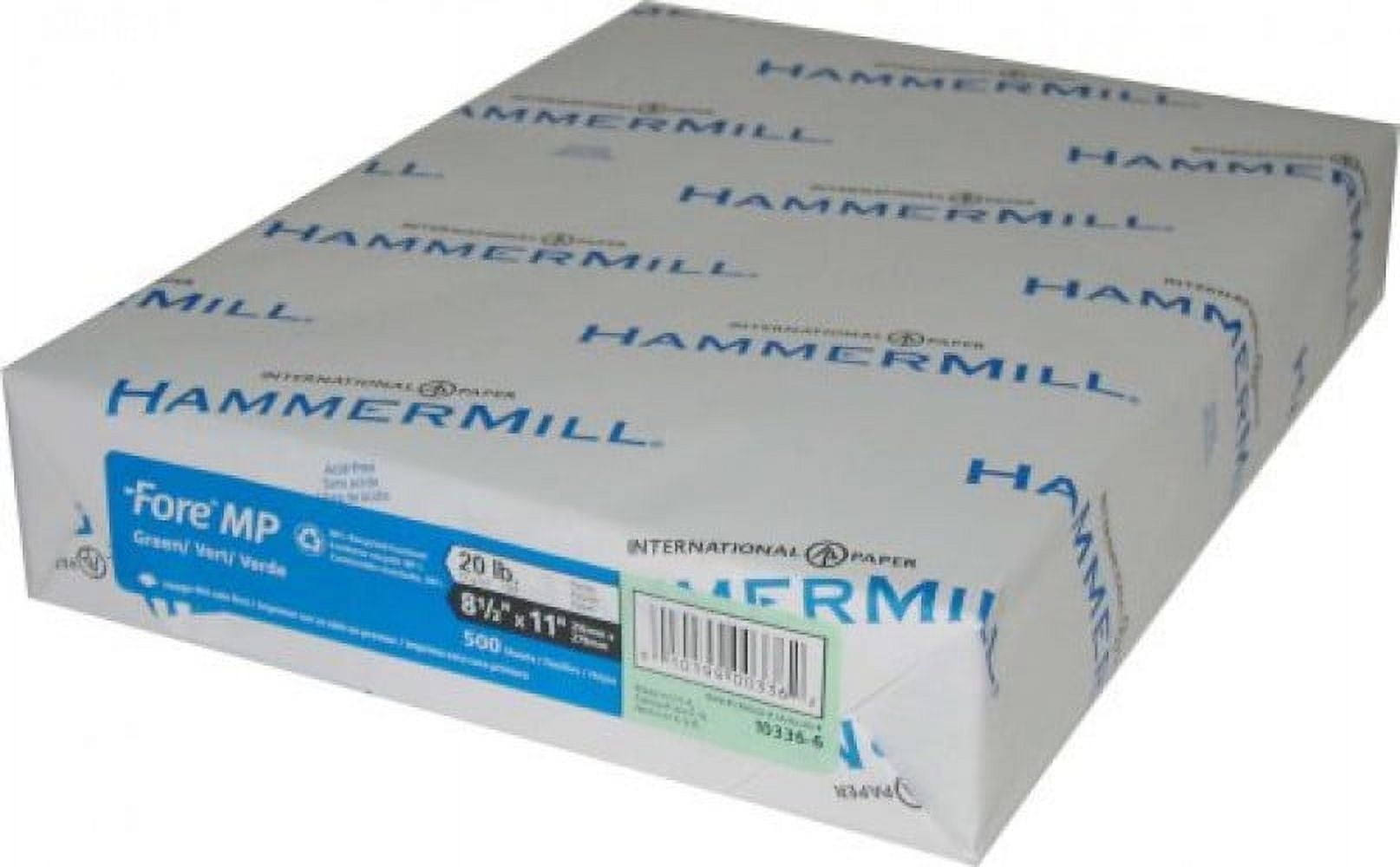 Hammermill Fore MP Recycled Colored Paper, 11x17", 20lb, 500 Sheets