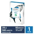 thumbnail image 1 of Hammermill Great White 30% Recycled 20lb Copy Paper, 11 x 17, 1 Ream, 500 Sheets, Made in USA, Sustainably Sourced From American Family Tree Farms, 92 Bright, Acid Free, Multipurpose Paper, 1 of 9