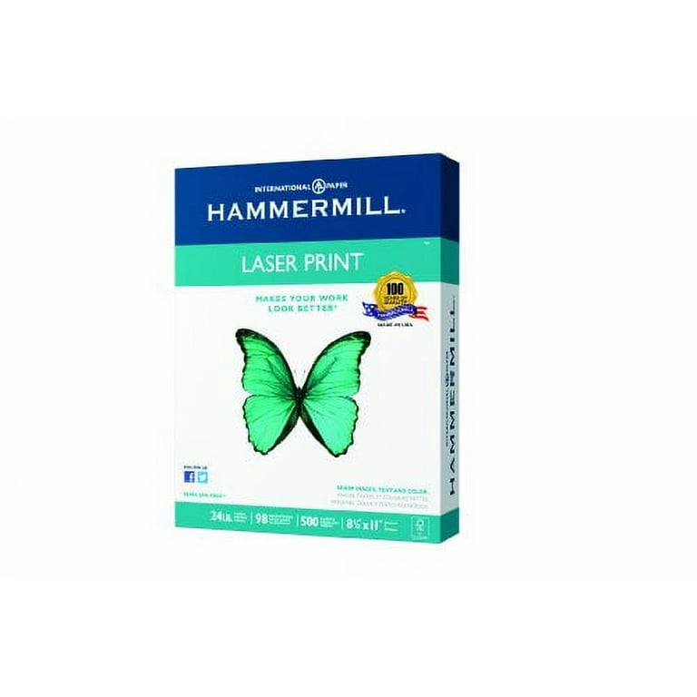 Hammermill - Laser Print Paper, 24lb, 98 Bright, 11 x 17 - Ream