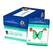 Hammermill Laser Print Office Paper, 3-Hole Punch, 98 Brightness, 24lb, Letter, White, 500/Ream 10768-1