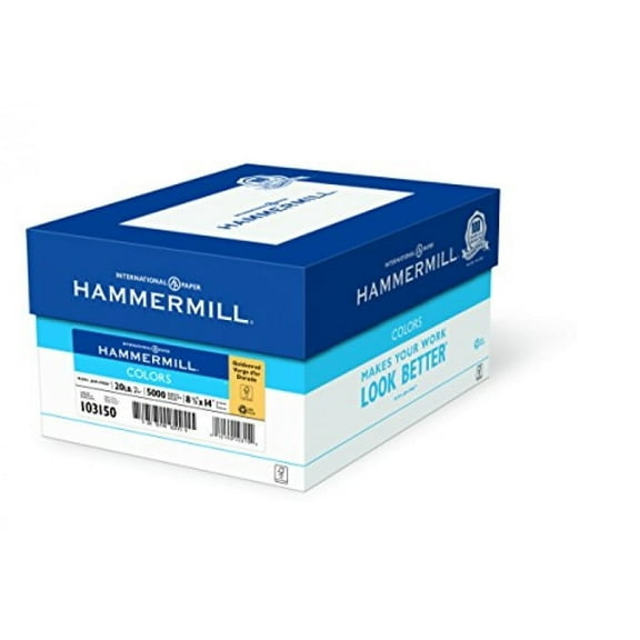 Hammermill Paper, Colors Goldenrod, 20lb, 8.5 x 14, Legal, 5000 Sheets / 10 Ream Case (103150C), Made The USA