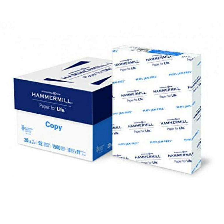 Hammermill Printer Paper, 20 lb Copy Paper, 8.5 x 11 - 1 Ream (500 Sheets)  - 92 Bright, Made in the USA