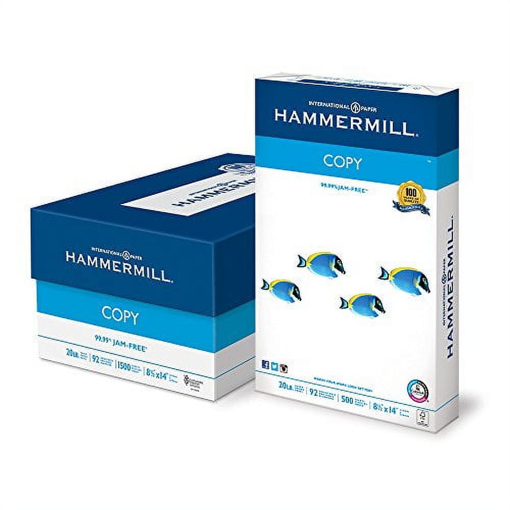 Hammermill Printer Paper, 20 Lb Copy Paper, 8.5 x 11 - 3 Ream (1,500  Sheets) - 92 Bright, Made in the USA, 500 Count (pack of 3)