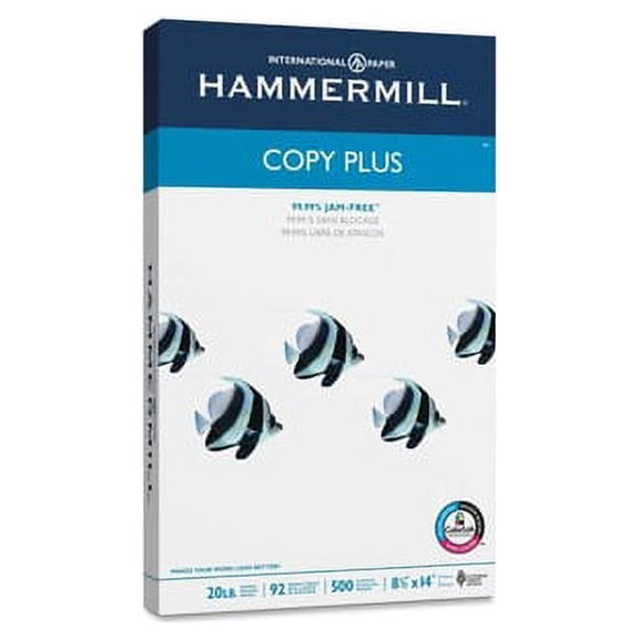 Hammermill Paper, Copy Plus , 20 lb, 8.5 x 14, Legal, 92 Bright, 500 Sheets / 1 Ream (105015), Made in the USA (500 Sheets (10))