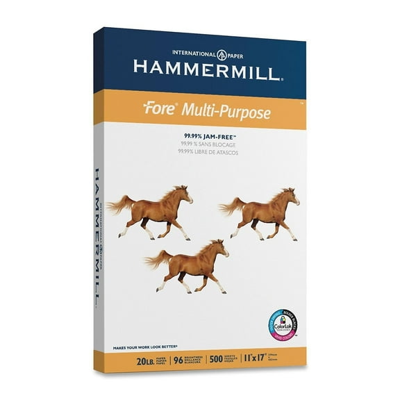 Hammermill Paper, Fore MP, 20lb, 11 x 17, Ledger, 96 Bright, 500 Sheets / 1 Ream (103192R), Made In The USA (4)