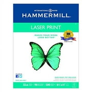 Hammermill Printer Paper, Premium Laser Print 32 lb, 8.5 x 11-98 Bright, Made in the USA, 104646R - 1 Ream (500 Sheets)