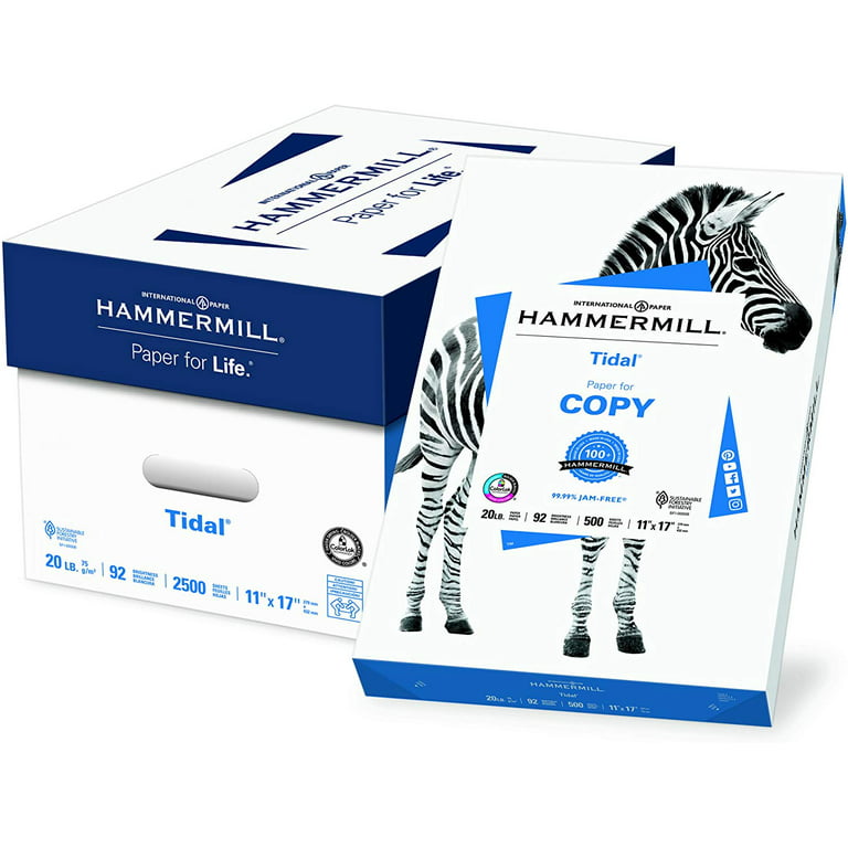 Hammermill Printer Paper, 20 lb Copy Paper, 8.5 x 11 - 5 Ream (2,500  Sheets)
