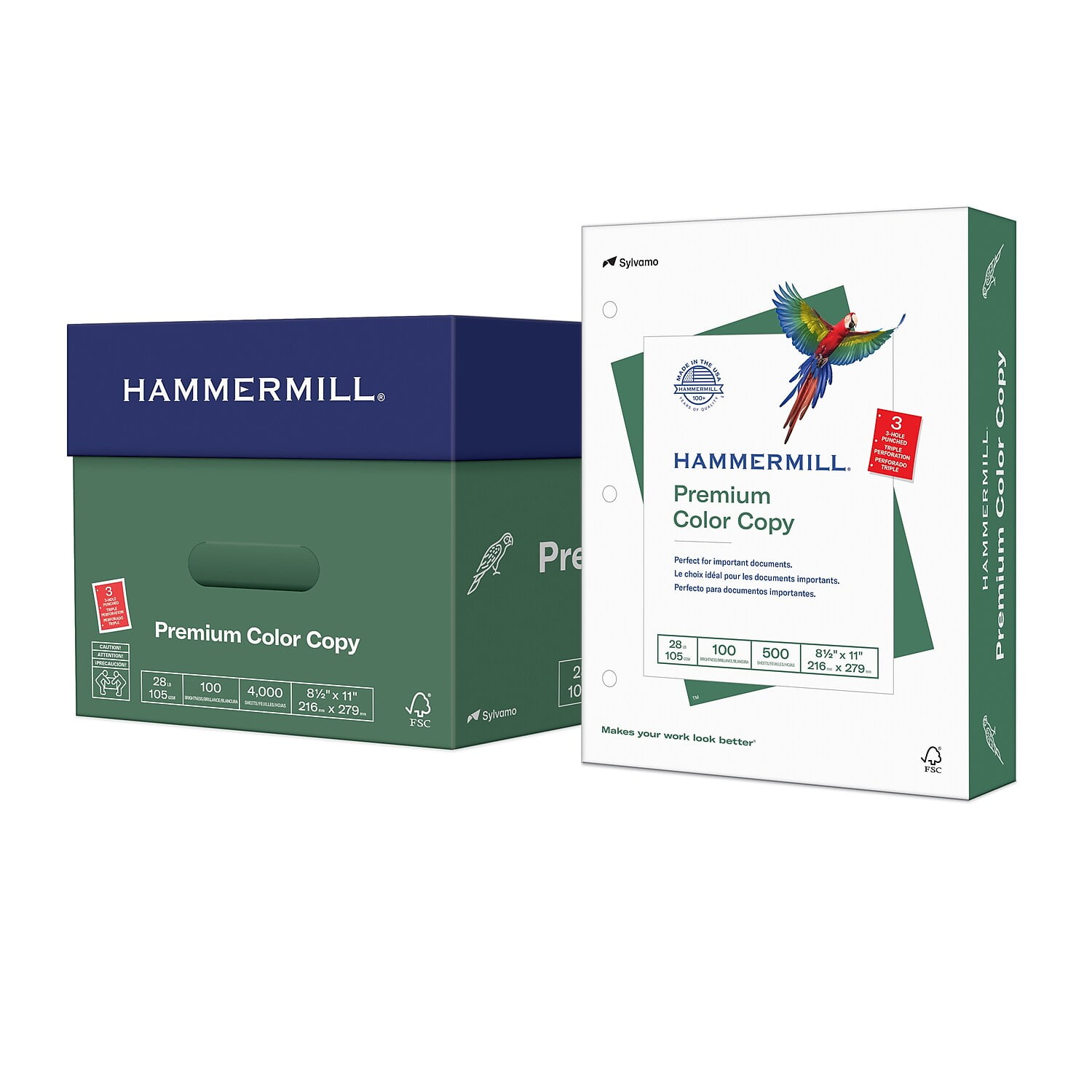 Hammermill Premium 8.5 x 11 Color Copy Paper 28 lbs. 100 Brightness  2675620