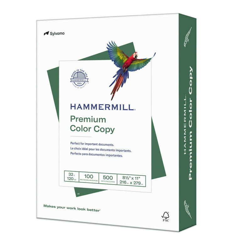 Hammermill Color Copy Paper, White, 8.5 x 11, 32 lb - 100 pack