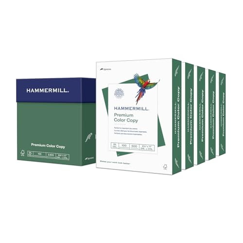 Hammermill Printer Paper, 28lb Premium Color Copy, White, 8.5x11, 5 Ream, 2500 Sheets