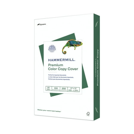 Hammermill Printer Paper, 80lb Premium Color Copy Cover, White, 17x11, 1 Ream, 250 Sheets