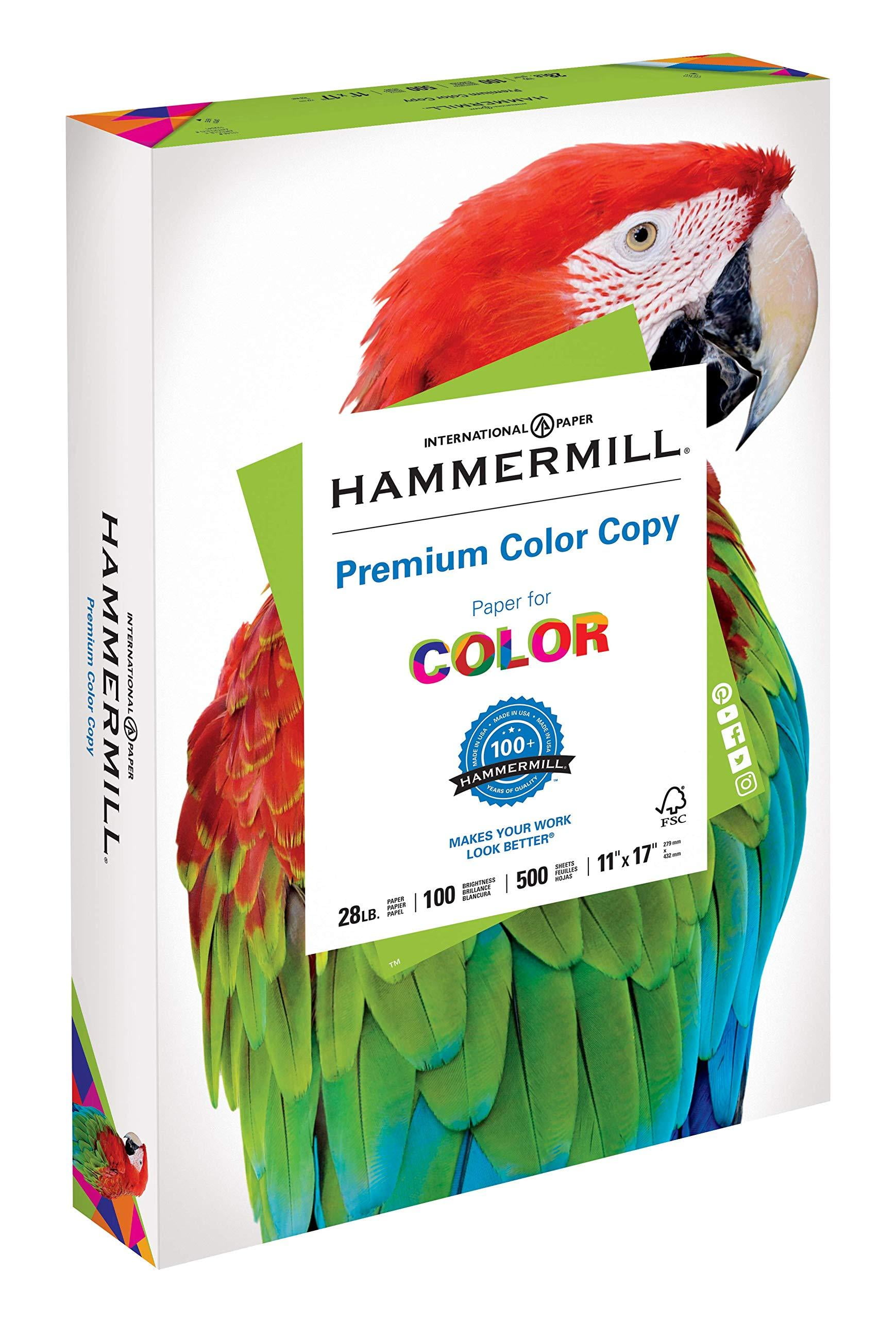 Hammermill Printer Paper, Premium Color 28 lb Copy Paper, 11 x 17 1 Ream (500 Sheets) 100