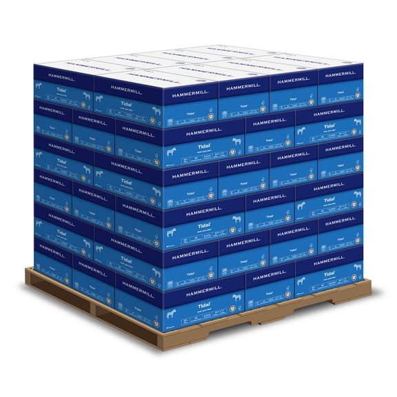 Hammermill Tidal Copy Paper, 8.5" x 11", 20 lb, 92 Bright White, 1 Pallet, 40 Cases, 400 Reams (200,000 Sheets)
