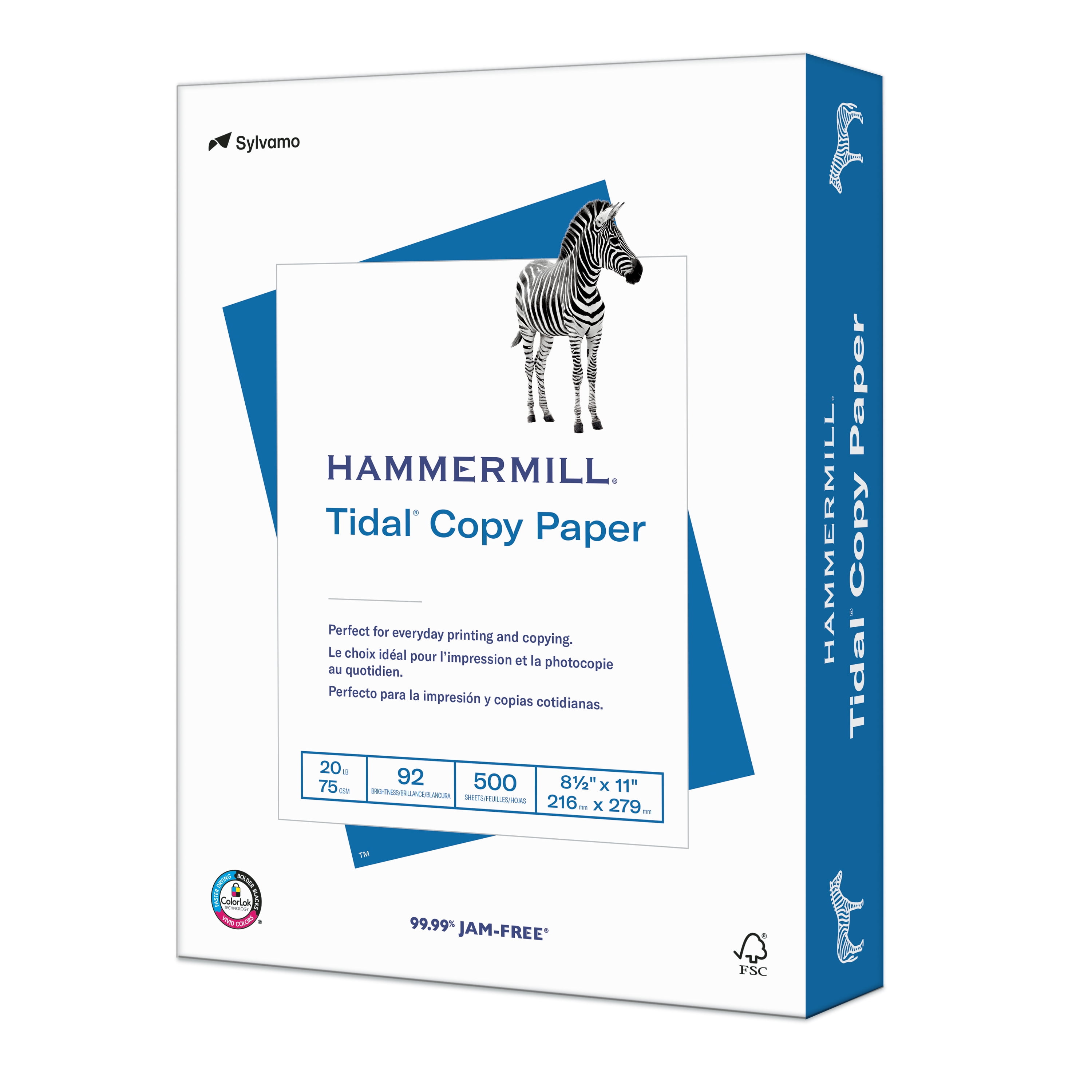 Hammermill Tidal Copy Paper, 8.5" x 11", 20 lb, 92 Bright White, 500 Sheets