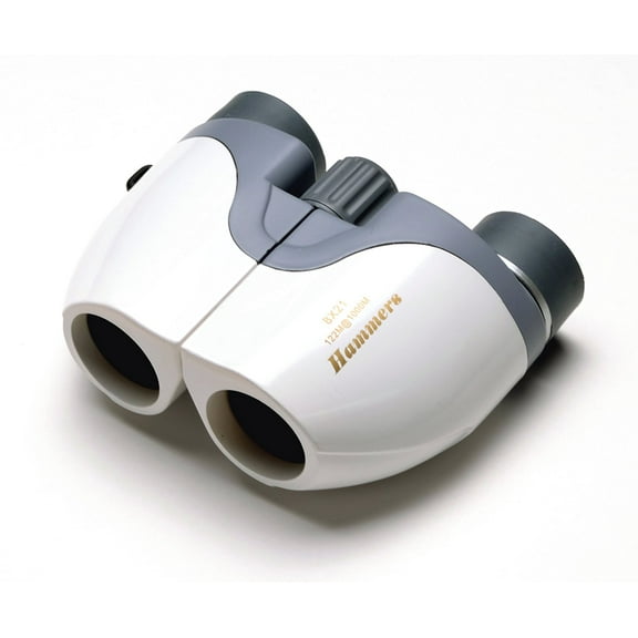Hammers 8x21 Small Compact Pocket Size Porro Prism Travel Binocular Opera Glass, Glossy White