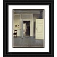 thumbnail image 1 of Hammershoi, Vilhelm 26x31 Black Ornate Wood Framed with Double Matting Museum Art Print Titled - A Woman In An Interior, 1 of 4
