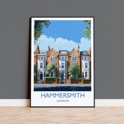 Hammersmith Travel Poster Travel Print Of Hammersmith London Poster Hammersmith Art Gift London Art Lovers Uk Travel Gift