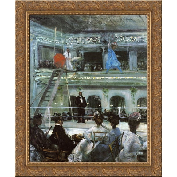 Hammerstein's Roof Garden 24x20 Gold Ornate Wood Framed Canvas Art by William James Glackens